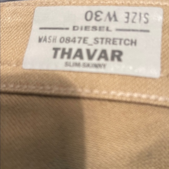 Diesel Thaver cotton 5 pocket Tan Trendy casual everyday denim stretch jean 30 - Picture 6 of 8
